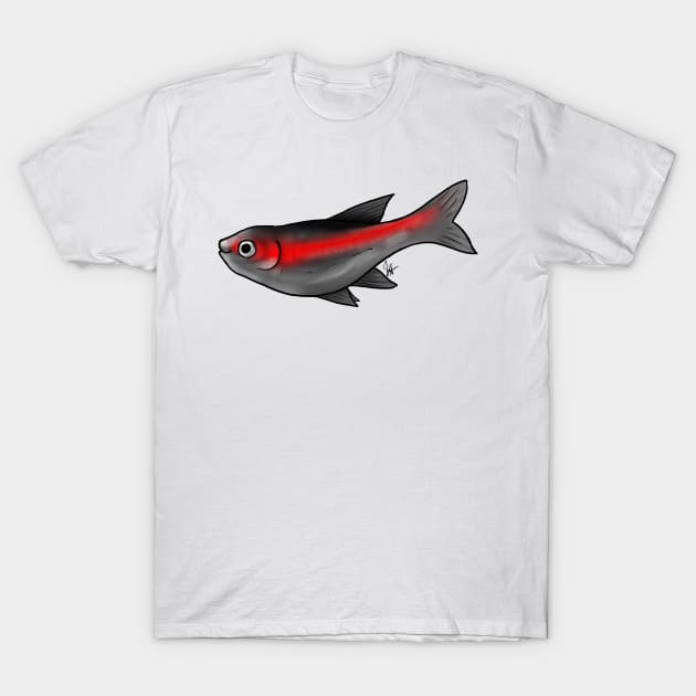 Fish - Tetras - Glowlight Tetra T-Shirt by Jen's Dogs Custom Gifts and Designs